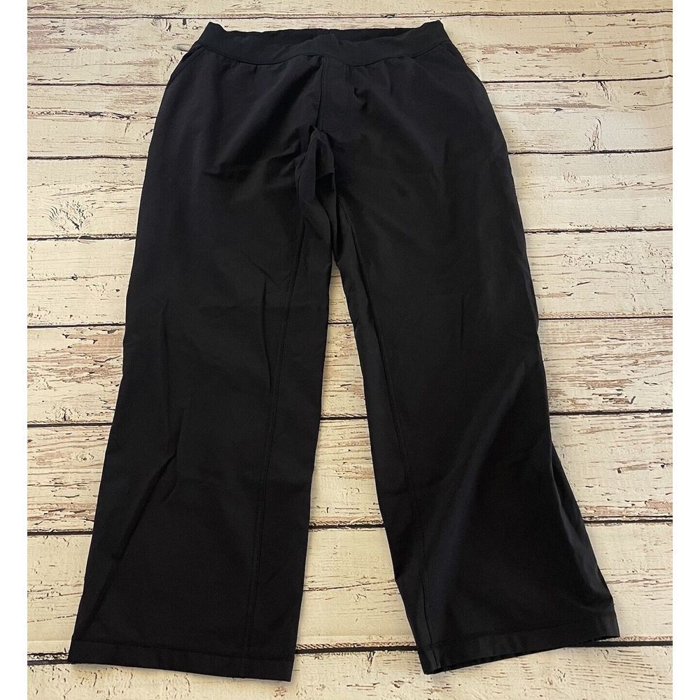 Lululemon Track Pants Mens XL Wide Leg Black Inseam 33" Performance Athleisure